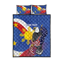Personalized Filipino-American Quilt Bed Set Philippines Coat Of Arms with Bald Eagle LT9 - Polynesian Pride