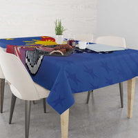 Personalized Filipino-American Tablecloth Philippines Coat Of Arms with Bald Eagle LT9 - Polynesian Pride