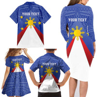 Personalized Pilipinas Eight-Rayed Sun Family Matching Long Sleeve Bodycon Dress and Hawaiian Shirt Philippines Map With Polynesian Style LT9 - Polynesian Pride