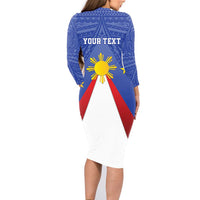 Personalized Pilipinas Eight-Rayed Sun Family Matching Long Sleeve Bodycon Dress and Hawaiian Shirt Philippines Map With Polynesian Style LT9 - Polynesian Pride