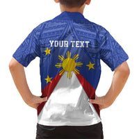 Personalized Pilipinas Eight-Rayed Sun Family Matching Short Sleeve Bodycon Dress and Hawaiian Shirt Philippines Map With Polynesian Style LT9 - Polynesian Pride