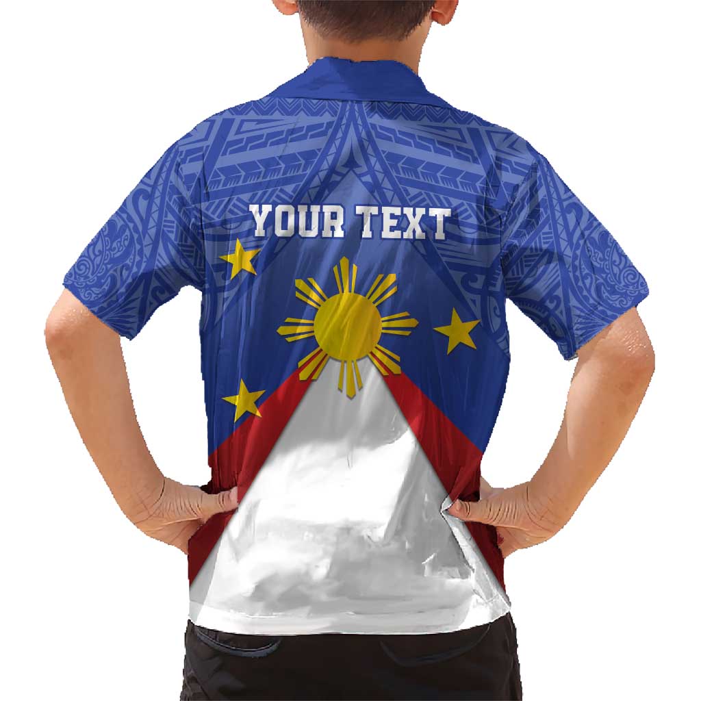 Personalized Pilipinas Eight-Rayed Sun Kid Hawaiian Shirt Philippines Map With Polynesian Style LT9 - Polynesian Pride