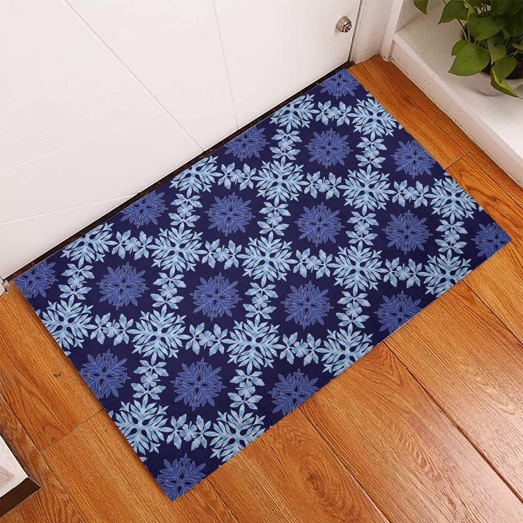 Palaka Hawaiian Quilt Seamless Pattern Rubber Doormat - Polynesian Pride