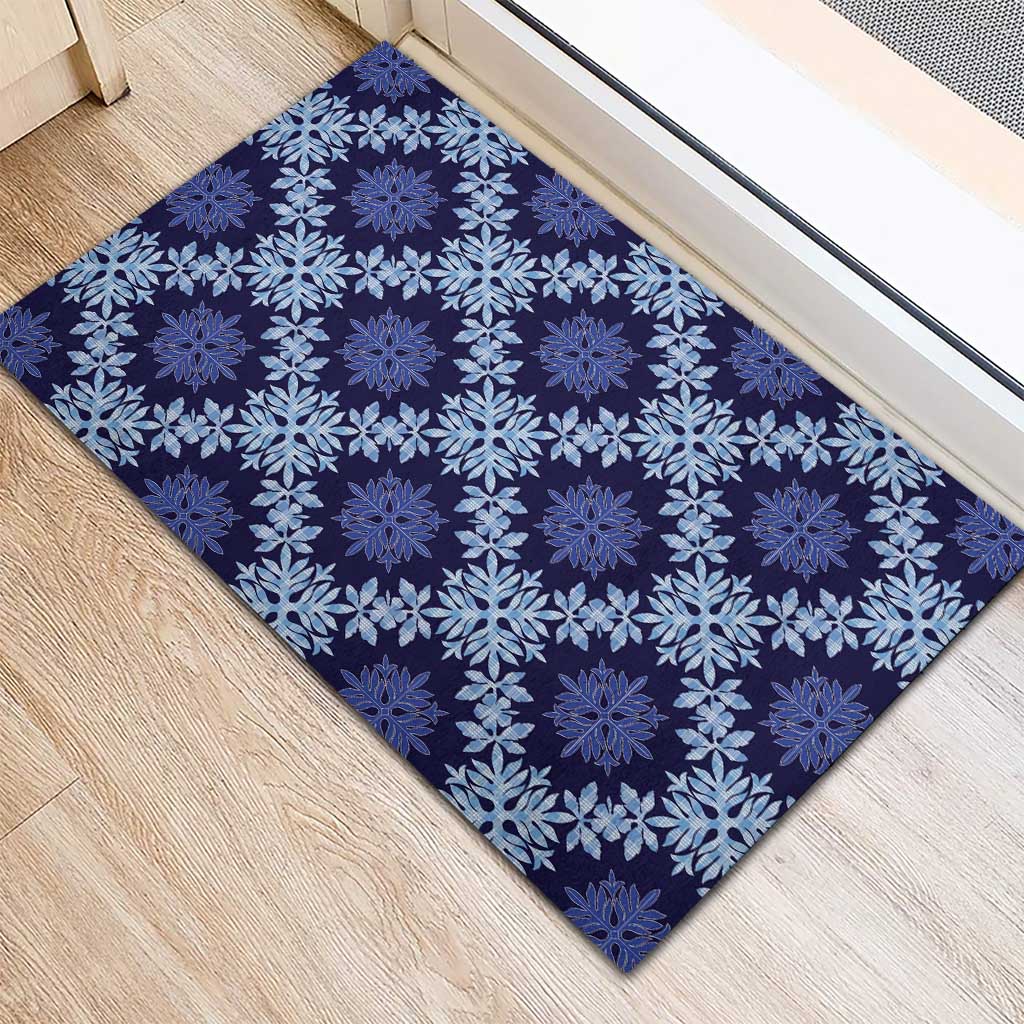 Palaka Hawaiian Quilt Seamless Pattern Rubber Doormat - Polynesian Pride