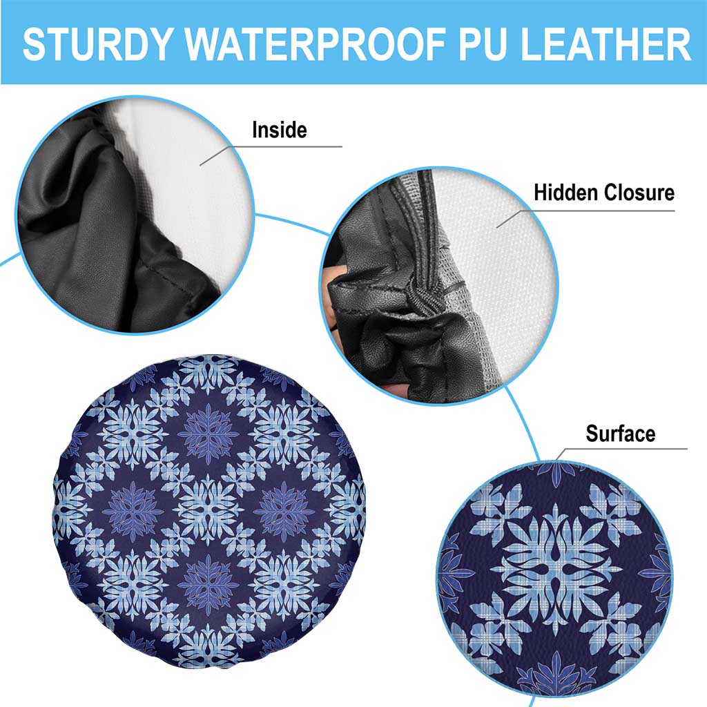 Palaka Hawaiian Quilt Seamless Pattern Spare Tire Cover - Polynesian Pride