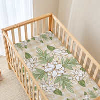 Squares Maile Leaf Baby Bed Cover Beige Palaka Hawaiian Quilt Pattern LT9 - Polynesian Pride