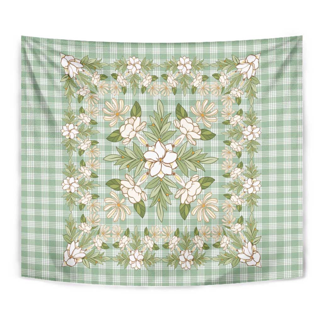 Squares Maile Leaf Tapestry Turquoise Palaka Hawaiian Quilt Pattern - Polynesian Pride