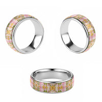 Squares Puakenikeni and Kalo Classic Ring Pink Palaka Hawaiian Quilt Pattern - Polynesian Pride