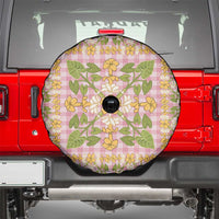 Squares Puakenikeni and Kalo Spare Tire Cover Pink Palaka Hawaiian Quilt Pattern LT9 - Polynesian Pride