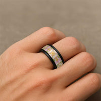 Squares Puakenikeni and Kalo Spinner Ring Pink Palaka Hawaiian Quilt Pattern - Polynesian Pride