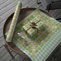 Squares Puakenikeni and Kalo Wrapping Paper Turquoise Palaka Hawaiian Quilt Pattern LT9 - Polynesian Pride