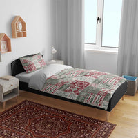 Mele Kalikimaka Hawaii Christmas Bedding Set Aloha Spirit with Hawaiian Quilt Pattern - Polynesian Pride