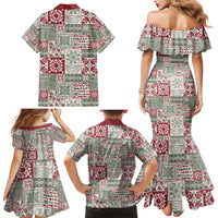 Mele Kalikimaka Hawaii Christmas Family Matching Mermaid Dress and Hawaiian Shirt Aloha Spirit with Hawaiian Quilt Pattern LT9 - Polynesian Pride