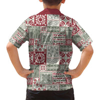Mele Kalikimaka Hawaii Christmas Family Matching Off Shoulder Maxi Dress and Hawaiian Shirt Aloha Spirit with Hawaiian Quilt Pattern LT9 - Polynesian Pride