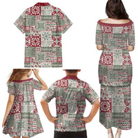Mele Kalikimaka Hawaii Christmas Family Matching Puletasi and Hawaiian Shirt Aloha Spirit with Hawaiian Quilt Pattern LT9 - Polynesian Pride