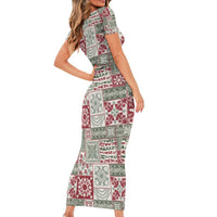 Mele Kalikimaka Hawaii Christmas Family Matching Short Sleeve Bodycon Dress and Hawaiian Shirt Aloha Spirit with Hawaiian Quilt Pattern LT9 - Polynesian Pride