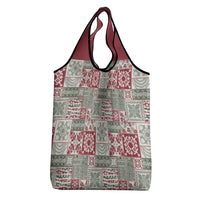 Mele Kalikimaka Hawaii Christmas Grocery Bag Aloha Spirit with Hawaiian Quilt Pattern - Polynesian Pride
