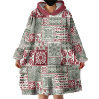 Mele Kalikimaka Hawaii Christmas Wearable Blanket Hoodie Aloha Spirit with Hawaiian Quilt Pattern LT9 - Polynesian Pride