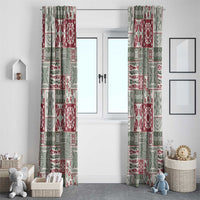 Mele Kalikimaka Hawaii Christmas Window Curtain Aloha Spirit with Hawaiian Quilt Pattern - Polynesian Pride