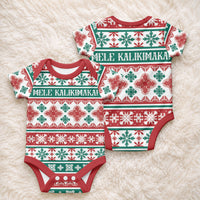 Mele Kalikimaka Hawaii Christmas Baby Onesie Hawaiian Quilt Pattern Style LT9 - Polynesian Pride