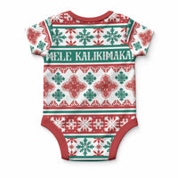 Mele Kalikimaka Hawaii Christmas Baby Onesie Hawaiian Quilt Pattern Style LT9 - Polynesian Pride