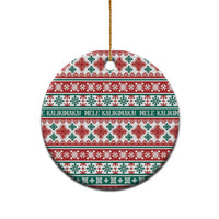Mele Kalikimaka Hawaii Christmas Ceramic Ornament Hawaiian Quilt Pattern Style LT9 - Polynesian Pride
