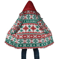 Mele Kalikimaka Hawaii Christmas Cloak Hawaiian Quilt Pattern Style LT9 Unisex Beige - Polynesian Pride