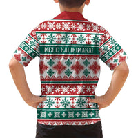 Mele Kalikimaka Hawaii Christmas Family Matching Long Sleeve Bodycon Dress and Hawaiian Shirt Hawaiian Quilt Pattern Style LT9 - Polynesian Pride