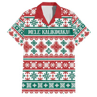 Mele Kalikimaka Hawaii Christmas Family Matching Summer Maxi Dress and Hawaiian Shirt Hawaiian Quilt Pattern Style LT9 Dad's Shirt - Short Sleeve Beige - Polynesian Pride