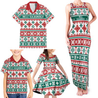 Mele Kalikimaka Hawaii Christmas Family Matching Tank Maxi Dress and Hawaiian Shirt Hawaiian Quilt Pattern Style LT9 - Polynesian Pride