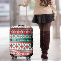 Mele Kalikimaka Hawaii Christmas Luggage Cover Hawaiian Quilt Pattern Style - Polynesian Pride
