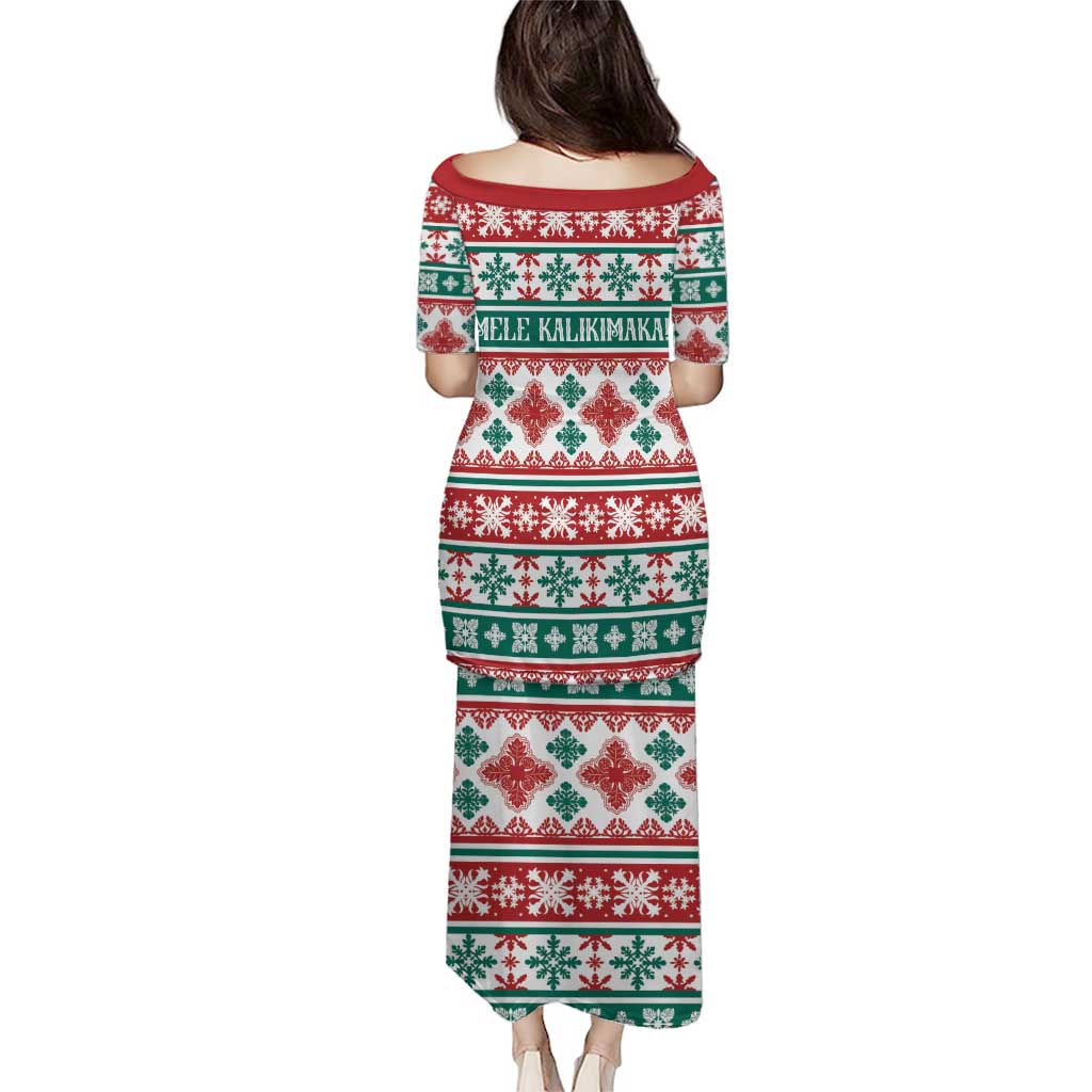 Mele Kalikimaka Hawaii Christmas Puletasi Hawaiian Quilt Pattern Style - Polynesian Pride