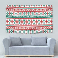 Mele Kalikimaka Hawaii Christmas Tapestry Hawaiian Quilt Pattern Style LT9 - Polynesian Pride