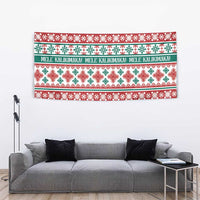 Mele Kalikimaka Hawaii Christmas Tapestry Hawaiian Quilt Pattern Style LT9 - Polynesian Pride