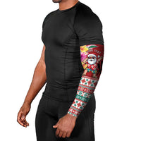 Santa Surf Mele Kalikimaka Personalized Arm Sleeves Aloha Tropical Christmas Vibes - Polynesian Pride