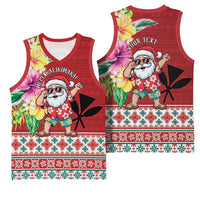Santa Surf Mele Kalikimaka Personalized Basketball Jersey Aloha Tropical Christmas Vibes LT9 - Polynesian Pride