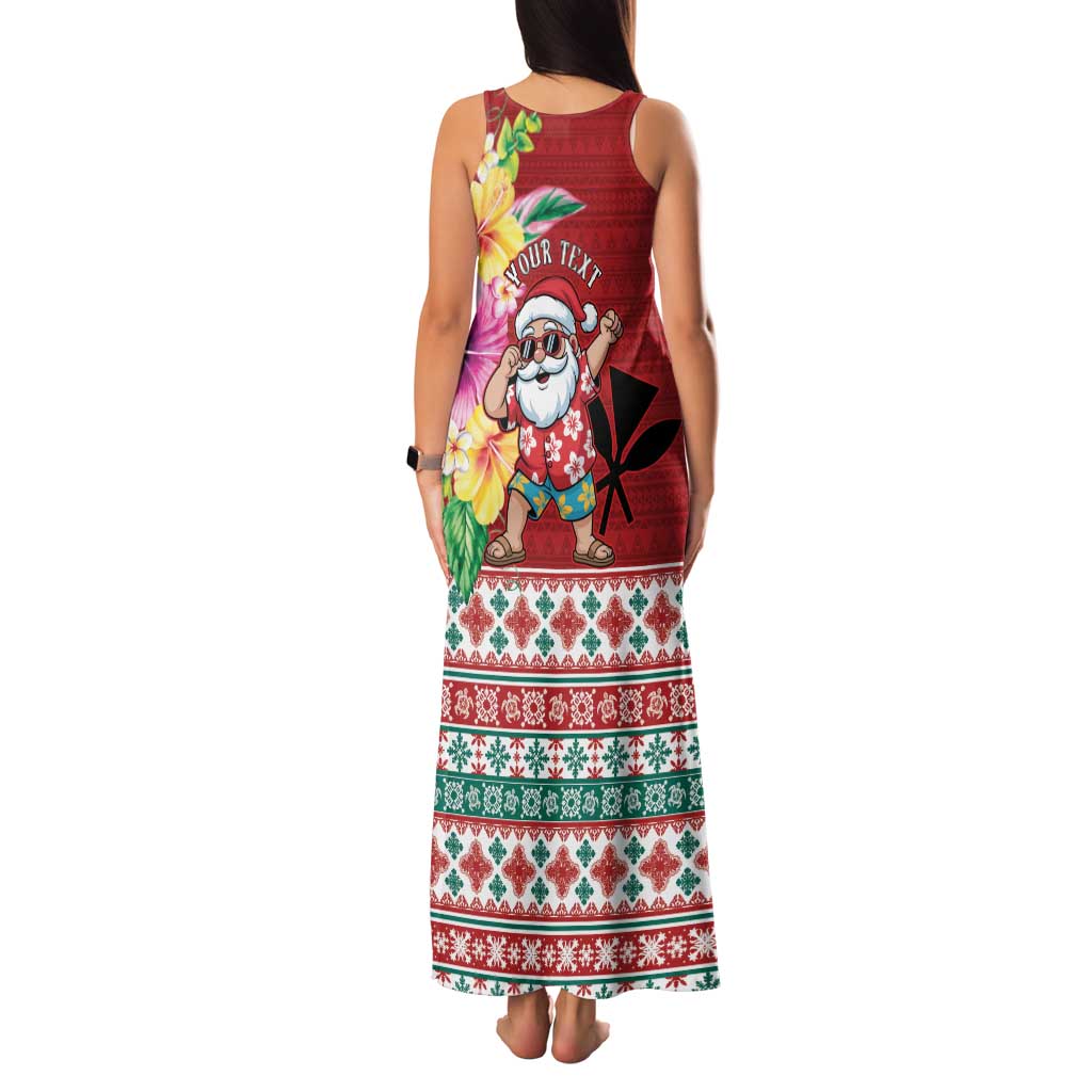 Santa Surf Mele Kalikimaka Personalized Family Matching Tank Maxi Dress and Hawaiian Shirt Aloha Tropical Christmas Vibes LT9 - Polynesian Pride