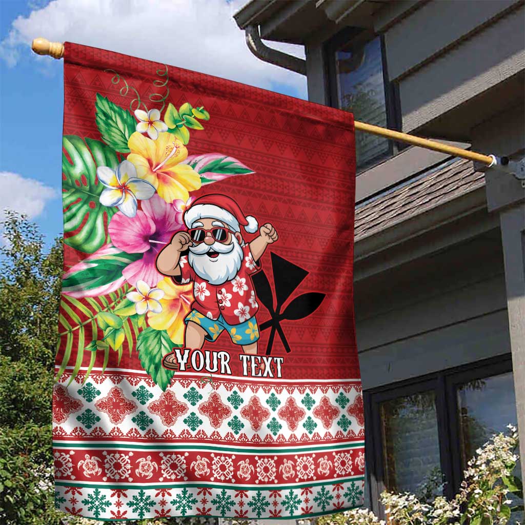 Santa Surf Mele Kalikimaka Personalized Garden Flag Aloha Tropical Christmas Vibes LT9 - Polynesian Pride