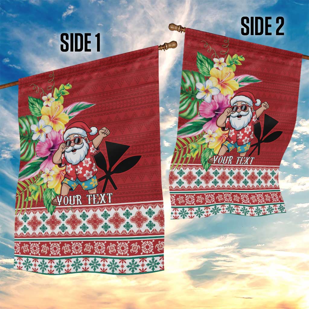Santa Surf Mele Kalikimaka Personalized Garden Flag Aloha Tropical Christmas Vibes LT9 - Polynesian Pride