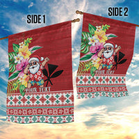 Santa Surf Mele Kalikimaka Personalized Garden Flag Aloha Tropical Christmas Vibes LT9 - Polynesian Pride
