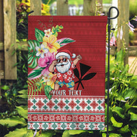Santa Surf Mele Kalikimaka Personalized Garden Flag Aloha Tropical Christmas Vibes LT9 Garden Flag Red - Polynesian Pride