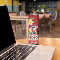 Santa Surf Mele Kalikimaka Personalized Skinny Tumbler Aloha Tropical Christmas Vibes LT9 - Polynesian Pride