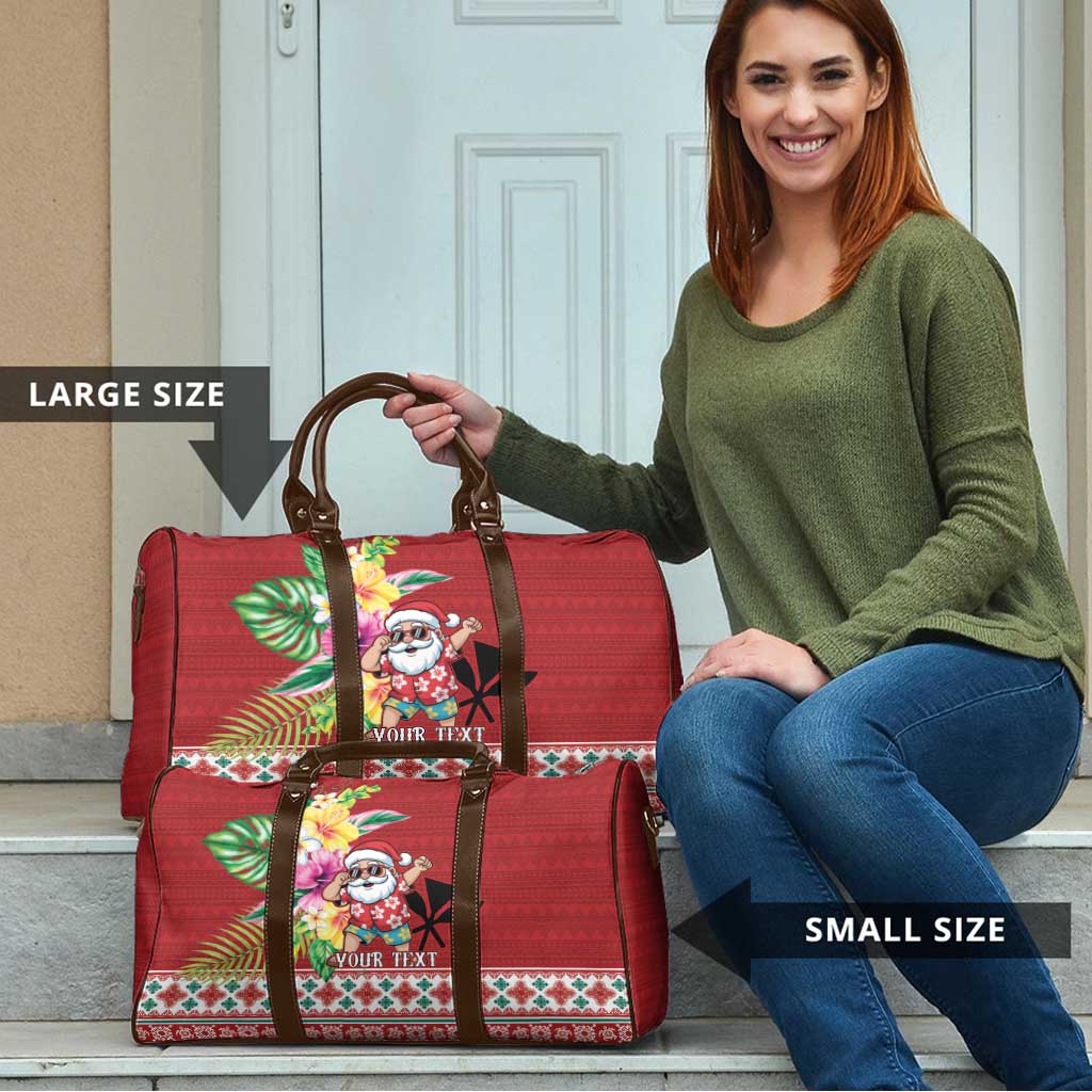 Santa Surf Mele Kalikimaka Personalized Travel Bag Aloha Tropical Christmas Vibes - Polynesian Pride