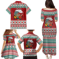 Shaka Sign Skull Mele Kalikimaka Personalized Family Matching Puletasi and Hawaiian Shirt Hawaiian Quilt Pattern LT9 - Polynesian Pride