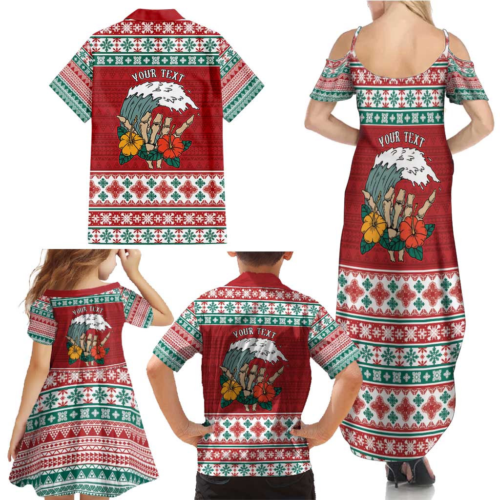 Shaka Sign Skull Mele Kalikimaka Personalized Family Matching Summer Maxi Dress and Hawaiian Shirt Hawaiian Quilt Pattern LT9 - Polynesian Pride
