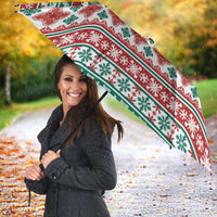 Shaka Sign Skull Mele Kalikimaka Personalized Umbrella Hawaiian Quilt Pattern - Polynesian Pride