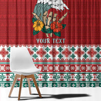 Shaka Sign Skull Mele Kalikimaka Personalized Window Curtain Hawaiian Quilt Pattern LT9 - Polynesian Pride