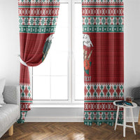 Shaka Sign Skull Mele Kalikimaka Personalized Window Curtain Hawaiian Quilt Pattern LT9 - Polynesian Pride