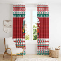 Shaka Sign Skull Mele Kalikimaka Personalized Window Curtain Hawaiian Quilt Pattern LT9 - Polynesian Pride