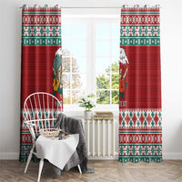 Shaka Sign Skull Mele Kalikimaka Personalized Window Curtain Hawaiian Quilt Pattern LT9 - Polynesian Pride
